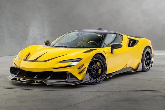 SF90 Ferrari Body Kit MSY Style Carbon Fiber Achterste Bumper Lip Spoiler Zijdekleding