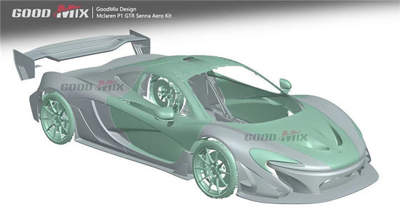 Voor McLaren P1 Body Kit P1 GTR Upgraded Style Voor- en achterbumper spoilers Carbon Fiber Body Kit