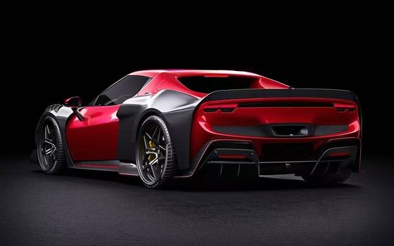Rode Ferrari 296 Auto Body Kit ZE Style Diffuser Carbon Fiber Front Lip Spoiler
