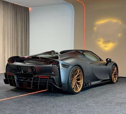 Ferrari SF90 Carbon Fiber Body SF90 KY PP Plastic Diffuser Spoiler Side Skirt Body Kit