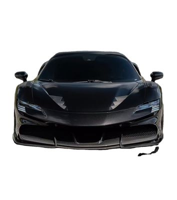 SF90 Ferrari Carbon Fiber Body Kit 1016 Style Voorlip Luchtinlaat Zwart Spoiler Fender