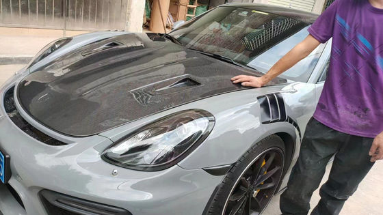Producten van koolstofvezel voor Porsche 981 Boxster Carbon Fiber Hood 981 Carbon Fiber Engine Hatch Cover 2013-2015