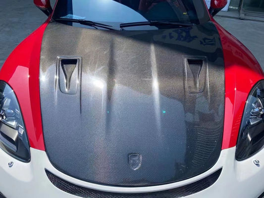 Hoogwaardige hoes van koolstofvezel voor Porsche 718 Boxster Hoes van de motor van koolstofvezel 718 Upgrade GT4