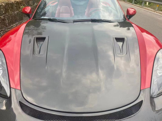 Hoogwaardige hoes van koolstofvezel voor Porsche 718 Boxster Hoes van de motor van koolstofvezel 718 Upgrade GT4