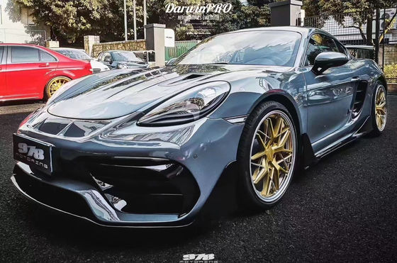 Nieuw product voor Porsche 718 Boxster Body Kit 718 Verbeterde PD-stijl voor- en achterbumper Tuyere spoilers