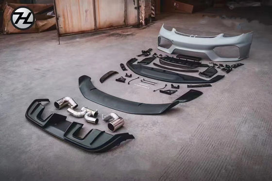 PP Plastic Material 718 Boxster Body Kit 718 Opgewaardeerde GT4-stijl Voor- en achterbumpers Spoiler