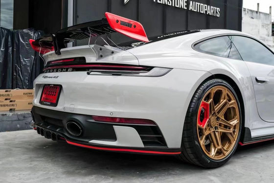 Voor Porsche 911 992 Carbon Fiber Body Kit 911 992 Upgraded TechArt Style Front Schaaf Diffuser Spoiler Side Roek Body Kit