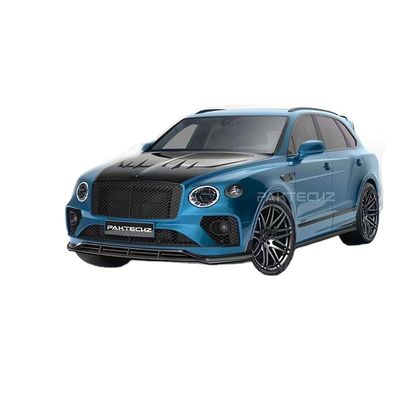 Auto Blauw Bentley Bentayga Body Kit Widebody Carbon Fiber Front Lip Diffuser Wing Hood