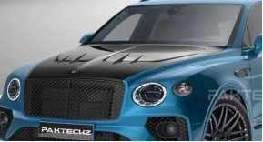 Auto Blauw Bentley Bentayga Body Kit Widebody Carbon Fiber Front Lip Diffuser Wing Hood