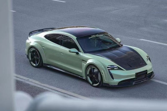 Nieuw product voor Porsche Taycan Carbon Fiber Body Kit Taycan Wide Bodyki Front Shovel Side Skirt Spoiler Diffuser