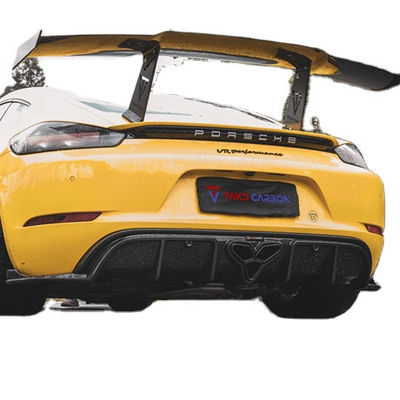 Voor Porsche 718 Boxster Cayman Body Kit Carbon Fiber Material 718 Carbon Fiber Achter Diffuser EVO Style 718 Carbon Fiber Body Kit