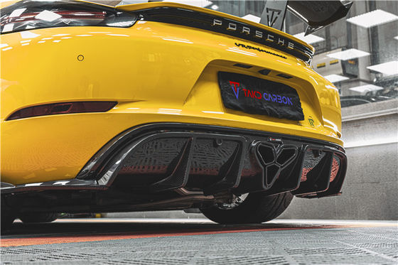 Voor Porsche 718 Boxster Cayman Body Kit Carbon Fiber Material 718 Carbon Fiber Achter Diffuser EVO Style 718 Carbon Fiber Body Kit