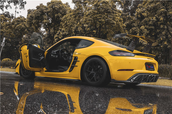 Voor Porsche 718 Boxster Cayman Body Kit Carbon Fiber Material 718 Carbon Fiber Achter Diffuser EVO Style 718 Carbon Fiber Body Kit