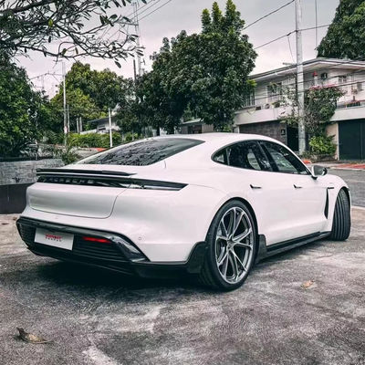 Voor Porsche Taycan Carbon Fiber Body Kit Taycan Upgrade Tech Style Carbon Fiber Front Lip Diffuser Spoiler Side Skirt Body Kit