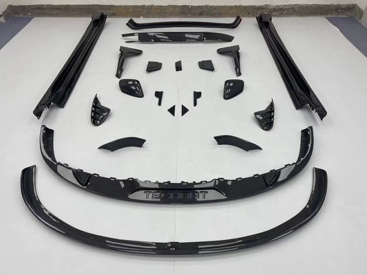 Voor Porsche Taycan Carbon Fiber Body Kit Taycan Upgrade Tech Style Carbon Fiber Front Lip Diffuser Spoiler Side Skirt Body Kit
