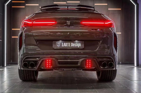 Autoonderdelen voor BMW X6M F96 Carbon Fiber Body Kit X6M F96 Upgraded LARTE Design Style Front Shovel Diffuser Spoiler Body Kit