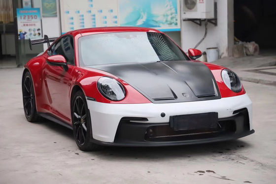 PP Plastic Material Body Kit voor Porsche911 992 992 Upgraded GT3 Style Front and Rear Bumper Side Skirt Spoiler Hood Body Kit