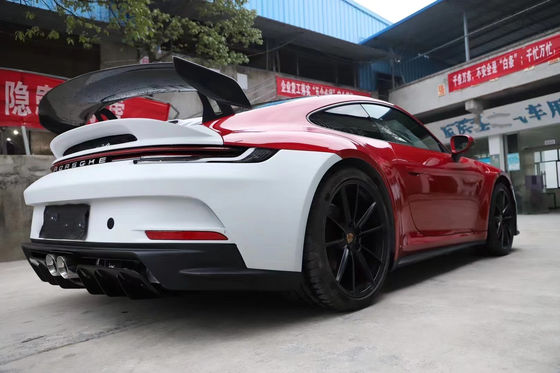 PP Plastic Material Body Kit voor Porsche911 992 992 Upgraded GT3 Style Front and Rear Bumper Side Skirt Spoiler Hood Body Kit