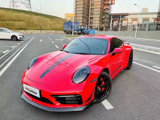 voor Porsche 992 Carbon fiber Body Kit 992 Carbon fiber voorlip diffuser zijkant rok spoiler motorkap schutter