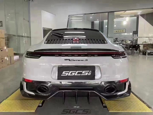 voor Porsche 992 Carbon fiber Body Kit 992 Carbon fiber voorlip diffuser zijkant rok spoiler motorkap schutter