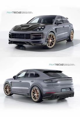 Voor Porsche Cayenne Carbon Fiber Body Kit Cayenne Carbon Fiber Front Lip Diffuser Spoiler Top Wing Hood Side Robe