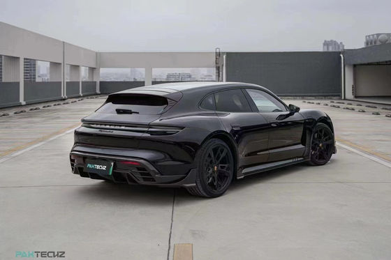 Droog koolstofvezel koolstofvezel body kit voor Porsche Taycan Taycan Upgrade PAKTECHZ Style Front Shovel Diffuser Spoiler body kit
