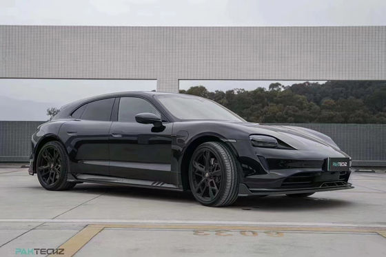 Droog koolstofvezel koolstofvezel body kit voor Porsche Taycan Taycan Upgrade PAKTECHZ Style Front Shovel Diffuser Spoiler body kit