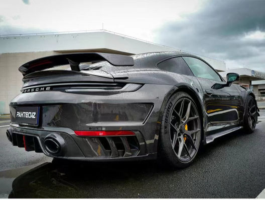 Voor Porsche 992 Turbo Carbon Fiber Spoiler 992 Turbo Upgrade Paktechz Style Carbon Fiber Tail Cover Spoiler