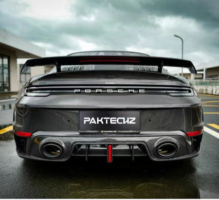 Voor Porsche 992 Turbo Carbon Fiber Spoiler 992 Turbo Upgrade Paktechz Style Carbon Fiber Tail Cover Spoiler