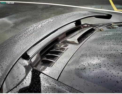 Voor Porsche 992 Turbo Carbon Fiber Spoiler 992 Turbo Upgrade Paktechz Style Carbon Fiber Tail Cover Spoiler