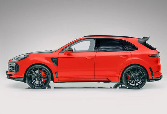 Voor Porsche Cayenne Carbon Fiber Wide Body Kit Cayenne Upgrades MSY-stijl Carbon Fiber Front Lip Diffuser Spoiler Hood