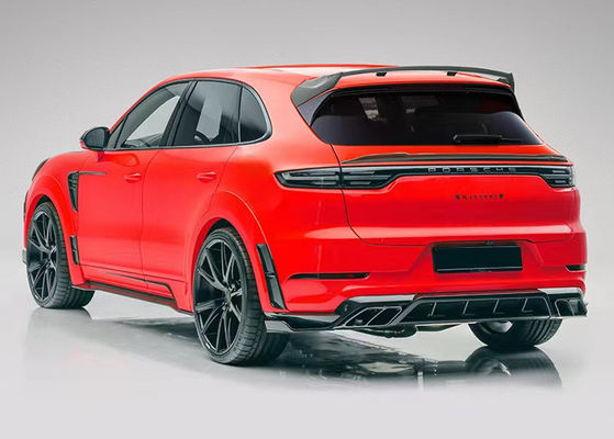 Voor Porsche Cayenne Carbon Fiber Wide Body Kit Cayenne Upgrades MSY-stijl Carbon Fiber Front Lip Diffuser Spoiler Hood