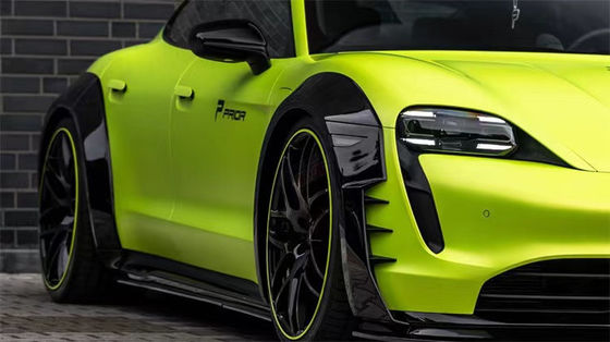 Voor Porsche Taycan Wide-body Kit Taycan Upgrades PD-stijl Carbon Fiber Front Lip Diffuser Spoiler Side Roek Wheel Arch