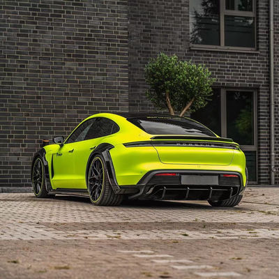 Voor Porsche Taycan Wide-body Kit Taycan Upgrades PD-stijl Carbon Fiber Front Lip Diffuser Spoiler Side Roek Wheel Arch