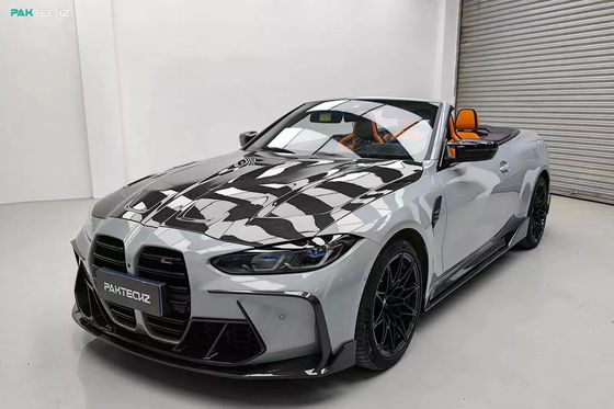 Voor BMW G80 G82M3 M4 Carbon Fiber Body Kit G80 G82M3 M4 Upgraded Paktechz Style Front Lip Diffuser Spoiler Hood