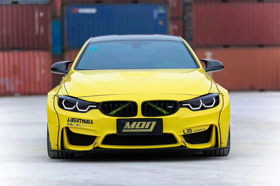 LB Wide-body Kit voor BMW M4 F82 Wide-body Kit M4 F82 Upgraded LB Style Front Lip Diffuser Spoiler Carbon Fiber Body Kit