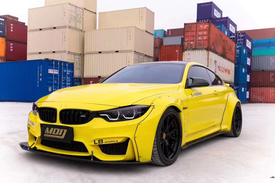 LB Wide-body Kit voor BMW M4 F82 Wide-body Kit M4 F82 Upgraded LB Style Front Lip Diffuser Spoiler Carbon Fiber Body Kit