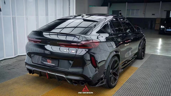 Voor BMW X6M F96 Carbon Fiber Body Kit X6M F96 Upgrades de AE Style Carbon Fiber Front Lip Diffuser Spoiler
