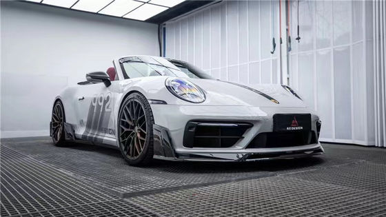 Voor Porsche 992s Carbon Fiber Body Kit 992s AE Style Droge Carbon Fiber Front Lip Diffuser Spoiler Side Robe