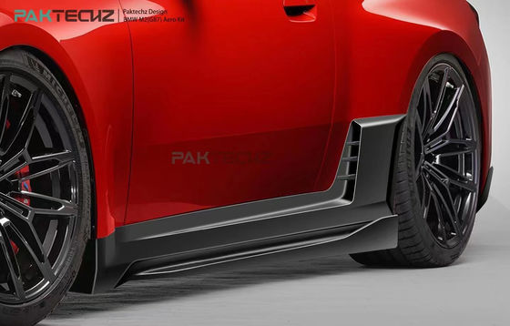 Voor BMW M2 G87 Carbon Fiber Body Kit M2 Upgraded Paktechz Style Carbon Fiber Front Lip Diffuser Spoiler Hood