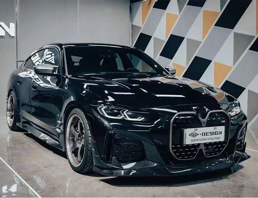 Voor BMW I4 Carbon Fiber Body Kit I4 Carbon Fiber Front Lip Diffuser Spoiler Side Skirt Hood I4 Body Kit