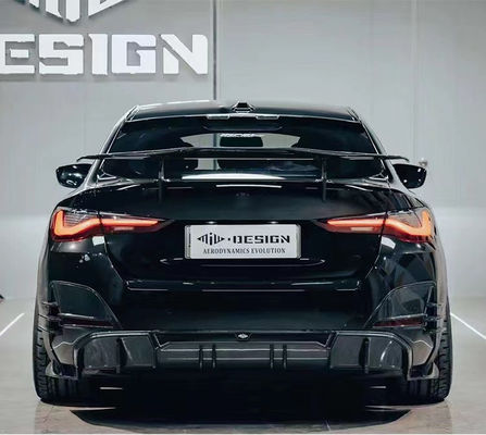 Voor BMW I4 Carbon Fiber Body Kit I4 Carbon Fiber Front Lip Diffuser Spoiler Side Skirt Hood I4 Body Kit