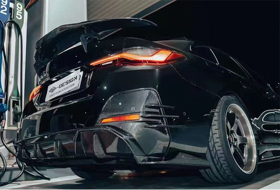 Voor BMW I4 Carbon Fiber Body Kit I4 Carbon Fiber Front Lip Diffuser Spoiler Side Skirt Hood I4 Body Kit
