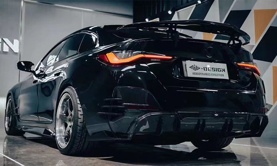 Voor BMW I4 Carbon Fiber Body Kit I4 Carbon Fiber Front Lip Diffuser Spoiler Side Skirt Hood I4 Body Kit