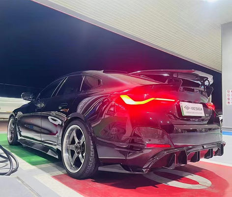 Voor BMW I4 Carbon Fiber Body Kit I4 Carbon Fiber Front Lip Diffuser Spoiler Side Skirt Hood I4 Body Kit