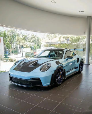 Blauwe Porsche Body Kit 992 GT3RS Style Droog Hood van koolstofvezel