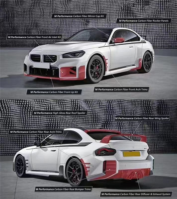 Voor BMW M2 G87 Carbon Fiber Body Kit M2 G87 Upgraded MP Style Carbon Fiber Front Lip Diffuser Spoiler Body Kit
