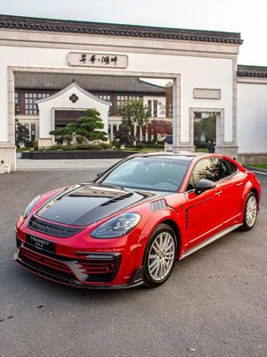 MSY Panamera 971 Body Kit Rode koolstofvezel vervang voorbumper spoiler Widebody Kit