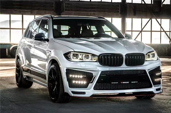 Voor BMW X5 X5M Wide-body Kit X5 X5M Upgraded RD Carbon Fiber Style Voor- en achterbumper spoiler hood Widebody Kit