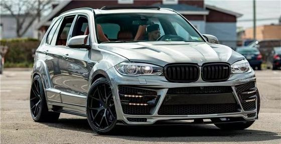 Voor BMW X5 X5M Wide-body Kit X5 X5M Upgraded RD Carbon Fiber Style Voor- en achterbumper spoiler hood Widebody Kit